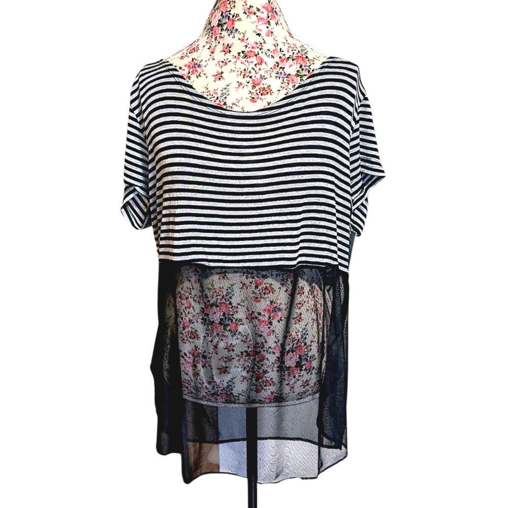 Glitz Multimedia Striped Top